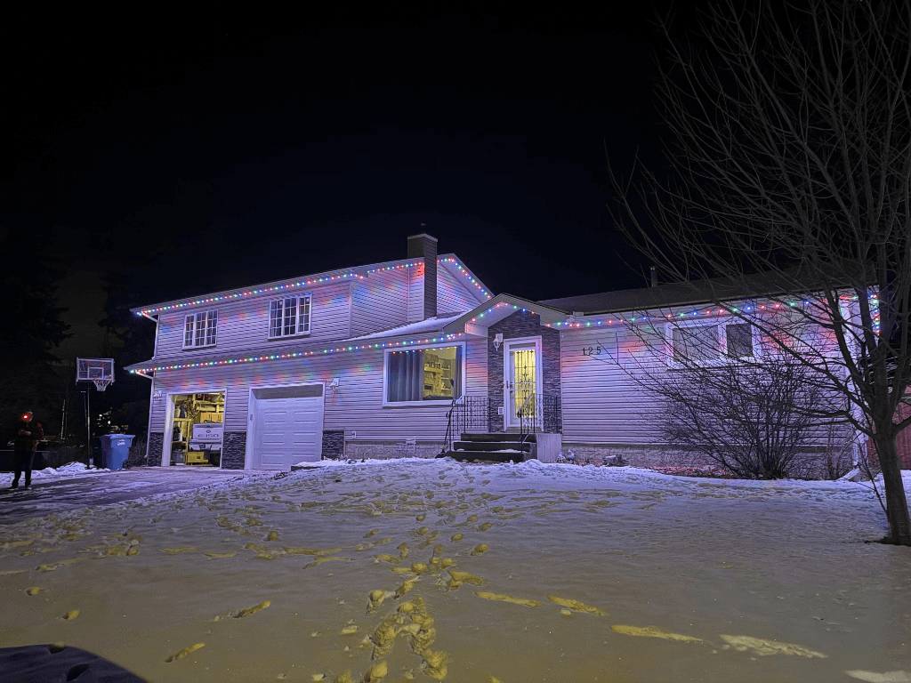 Permanent Easter lighting installation example 3