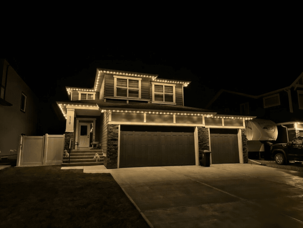 Warm white permanent LED lights for everyday curb appeal