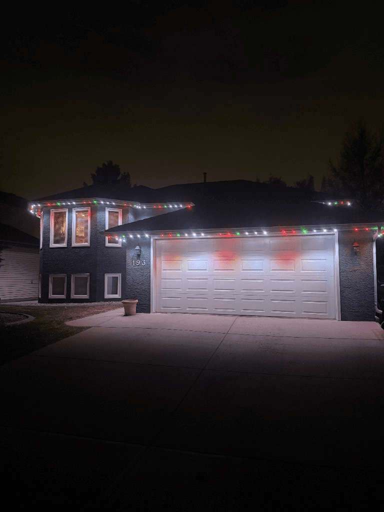 Permanent holiday lighting installation example 1
