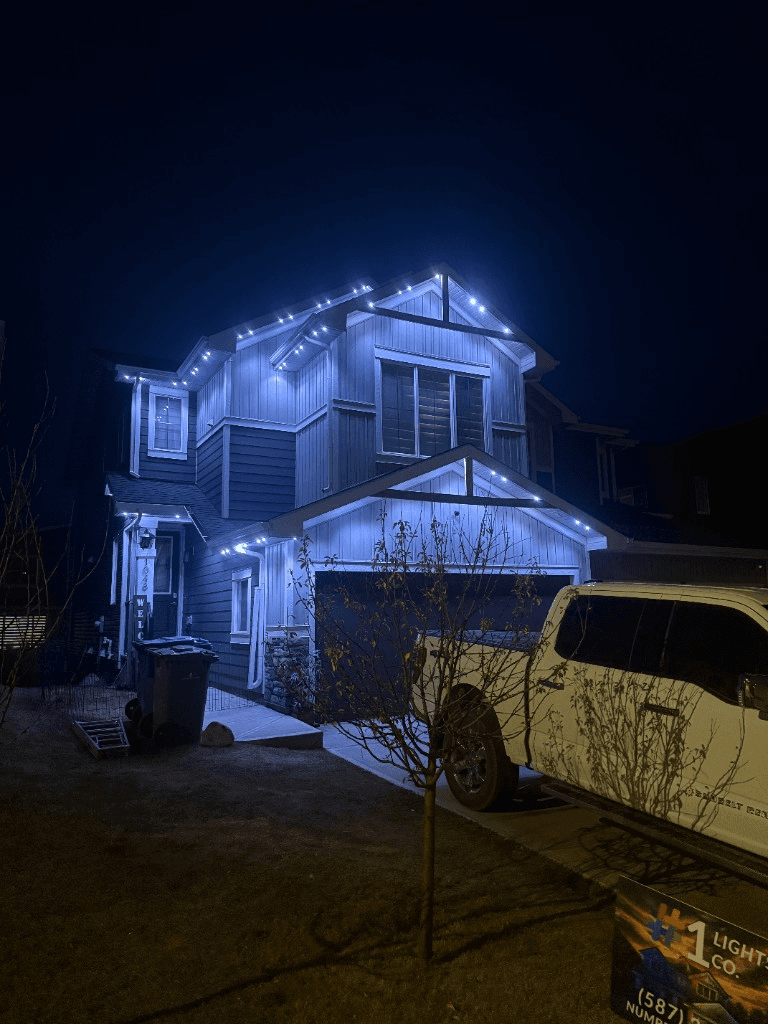 Permanent holiday lighting installation example 2